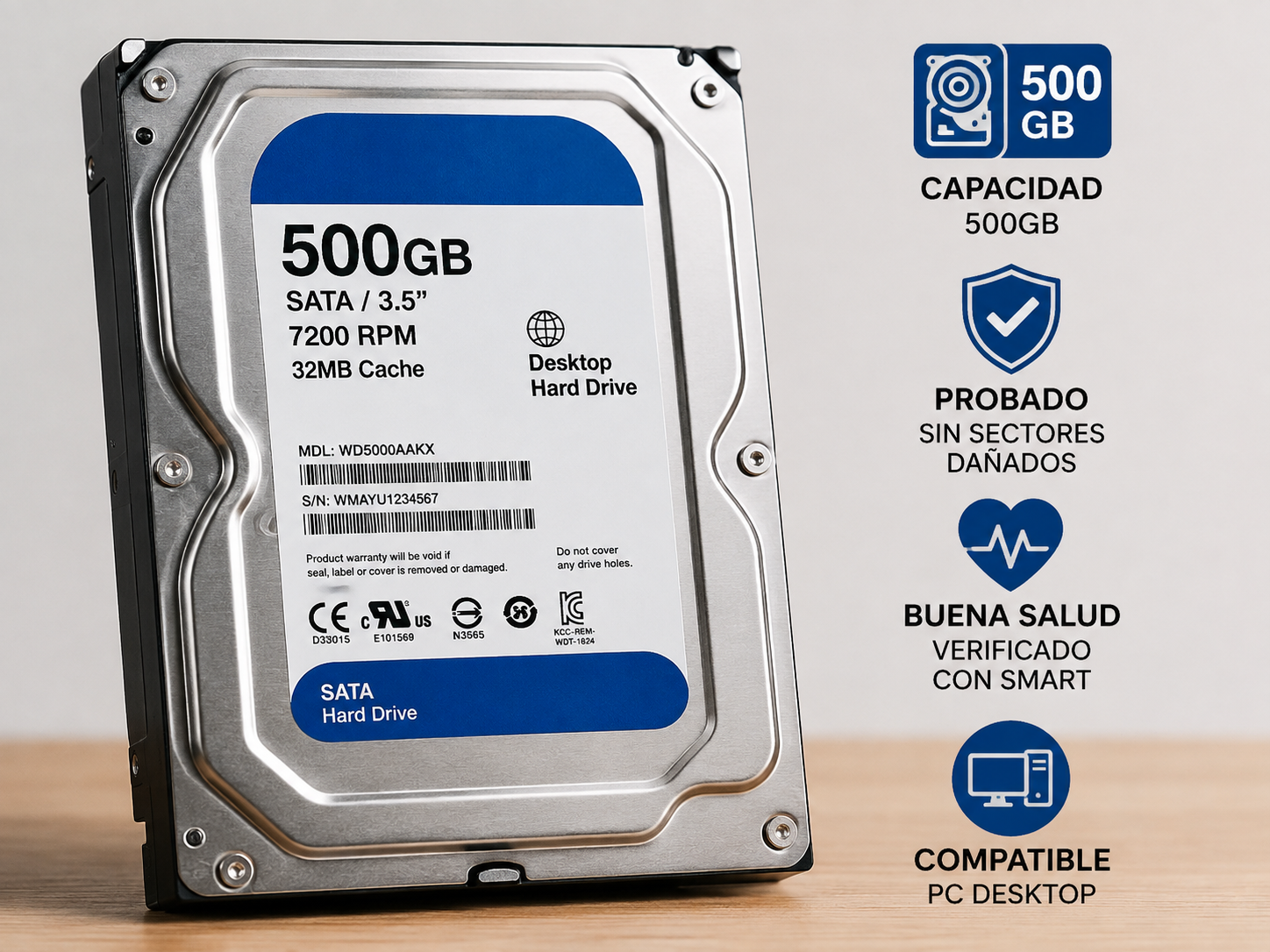 Disco Duro 500GB - 3.5" Desktop
